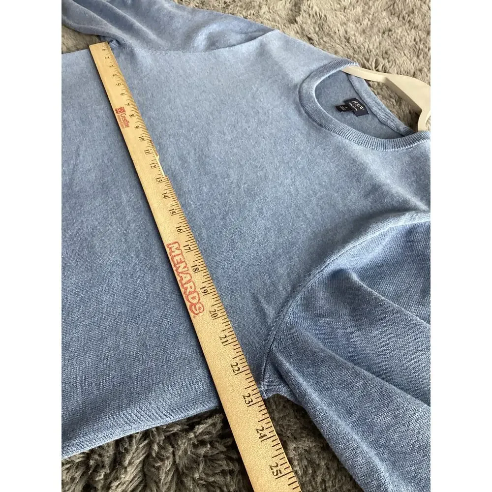 J.‎ Crew Men's Blue Cotton Knit Lightweight Crewneck Sweater large